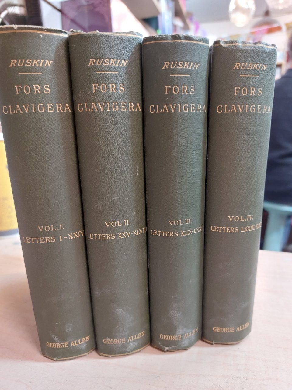 Ruskin For Clavigara Letters Volumes 1-4
