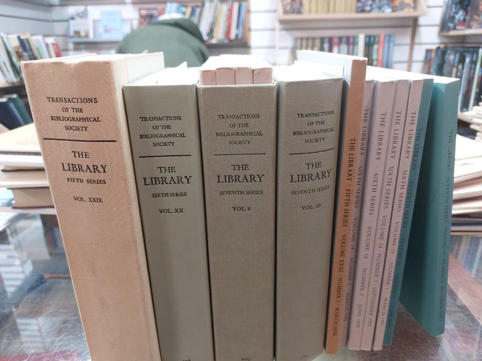 The Library 5th-7th Series 23 Volumes 1974-2017