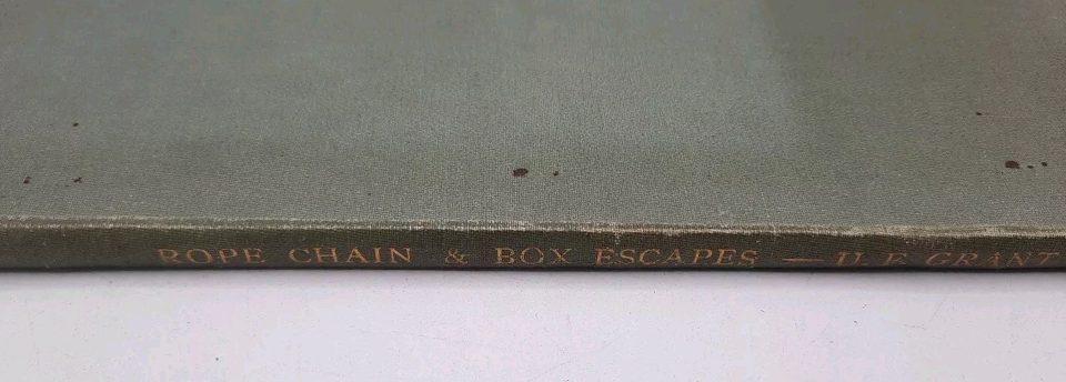 1st Edition Rope, Chain and Box Escapes, Lecture Grant, U.F.