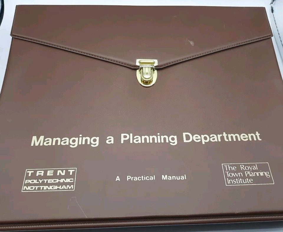 Managing A Planning Department A Practical Manual Trent Polytechnic