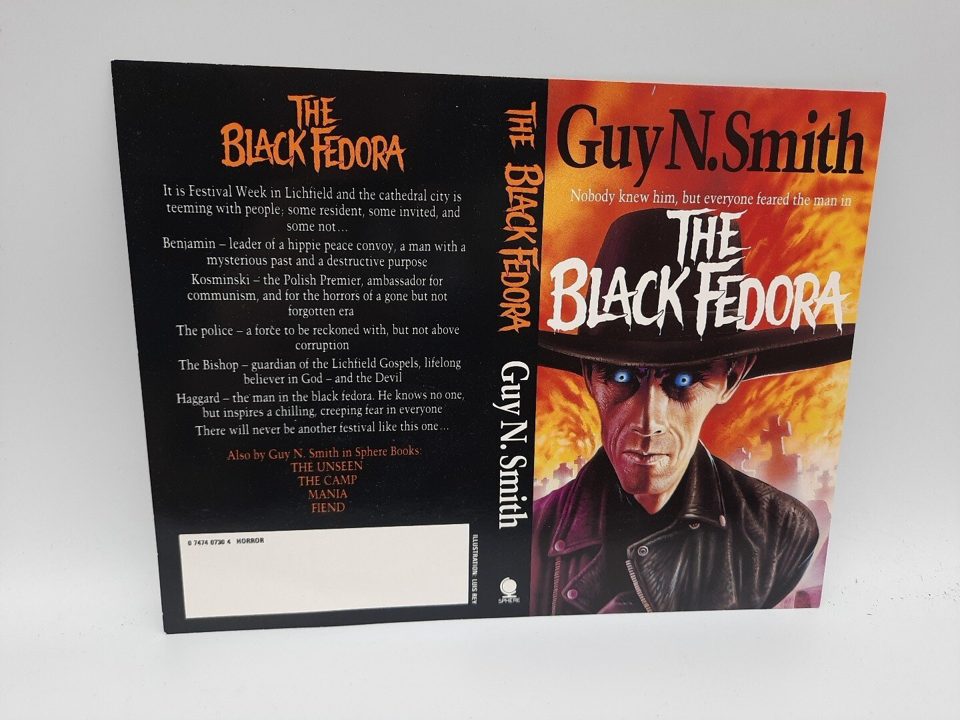 Signed Guy N. Smith The Black Fedora Promotional Book Cover Sphere Books