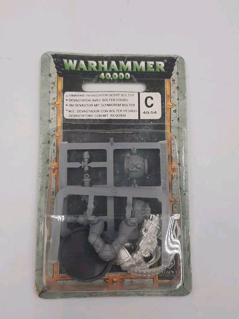 Warhammer Space Marine Devastator Heavy Bolter Vintage Metal 40K Sealed