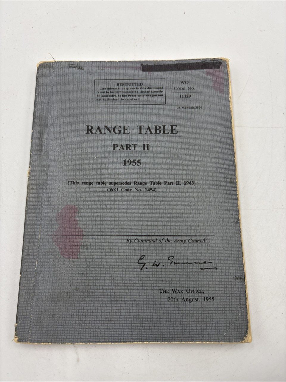 Range Table Part II 2 1955 War office