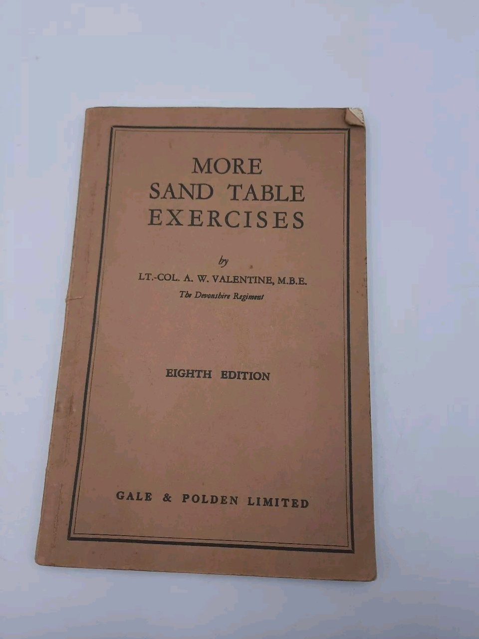 More Sandtable Exercises A. W. Valentine 8th Edition 1942 With Maps