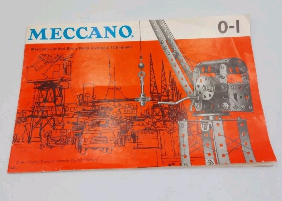 Vintage 1960's Meccano 0-1 Instruction