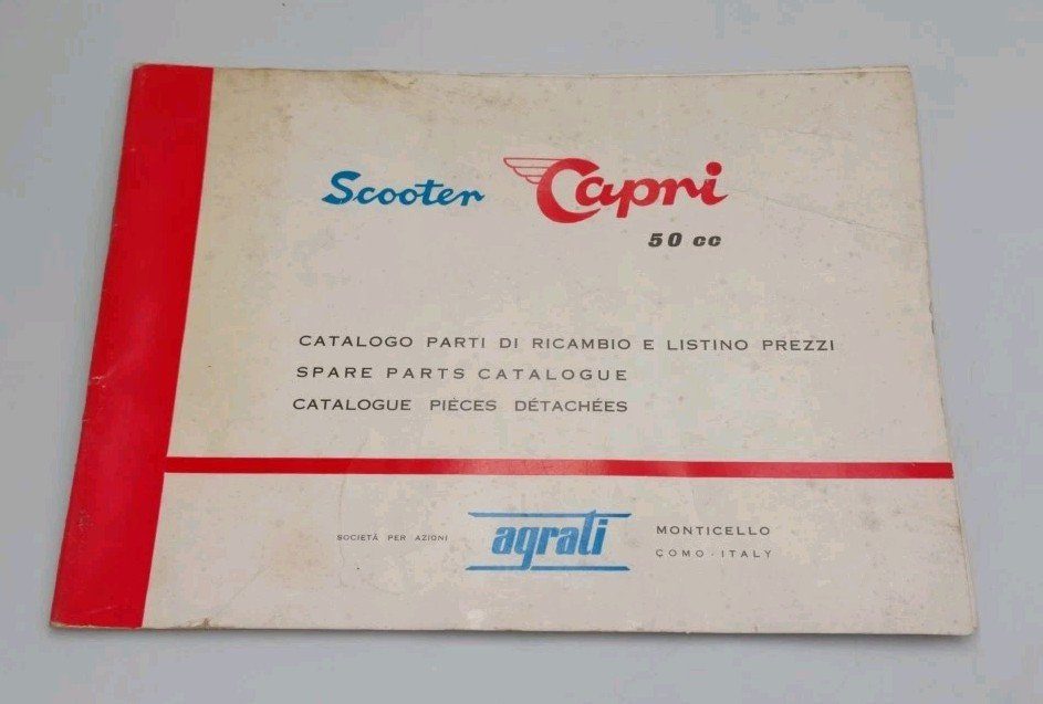 CAPRI 50cc SCOOTER ORIGINAL 1966 FACTORY PARTS CATALOGUE