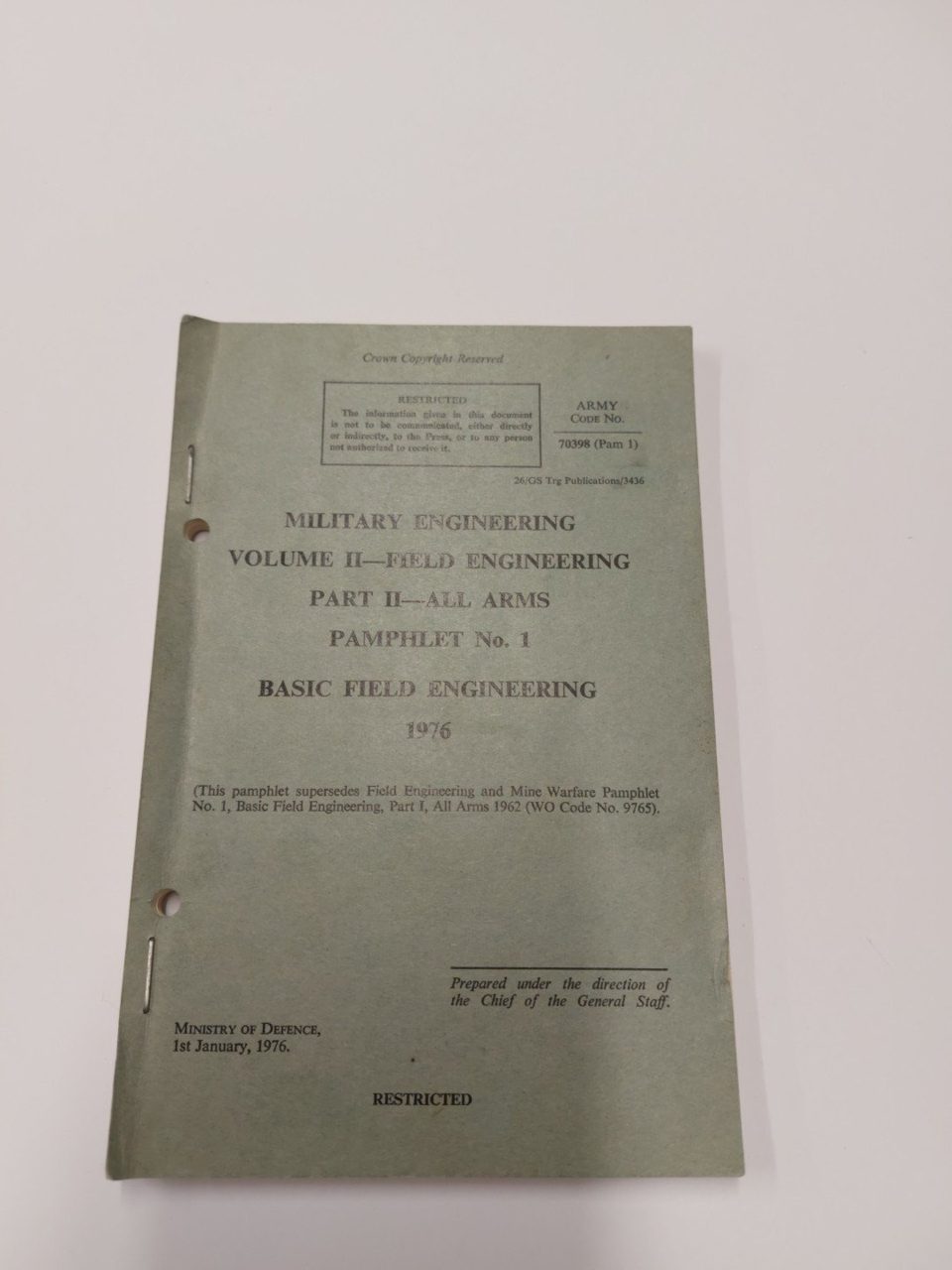 Military Engineering Vol 2 Part 2 Pamphlet No.1