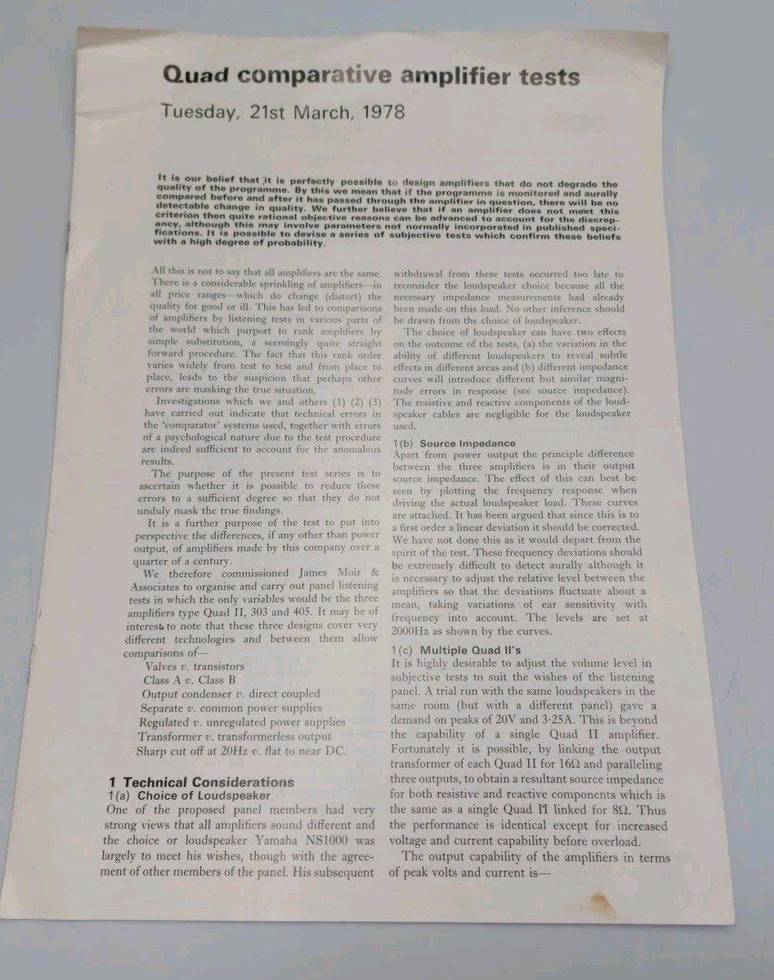 Quad Comparative Amplifier Tests