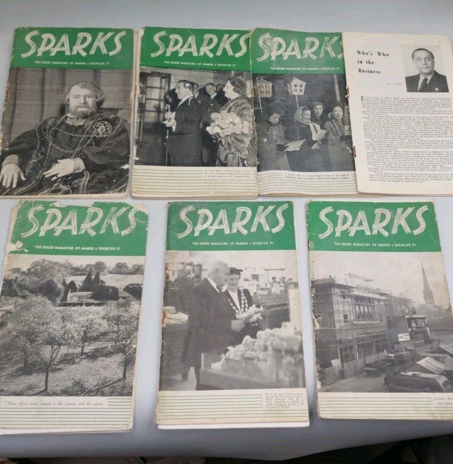 Sparks In House Magazine Of Marks And Spencer 1950s 7 Issues