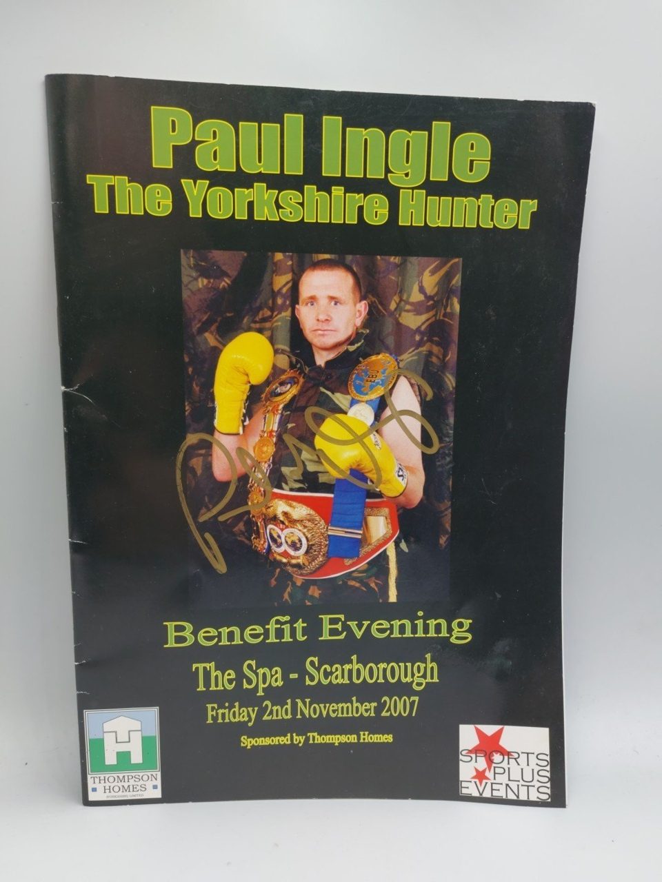 Signed Paul Ingle The Yorkshire Hunter Benefit Evening