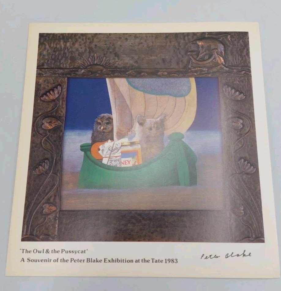 Peter Blake Signed Print And Art Book Owl Pussycat