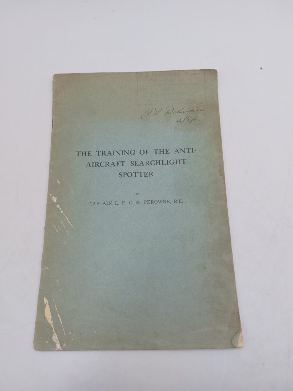 The Training Of The Anti-Aircraft Searchlight Spotter Perowne