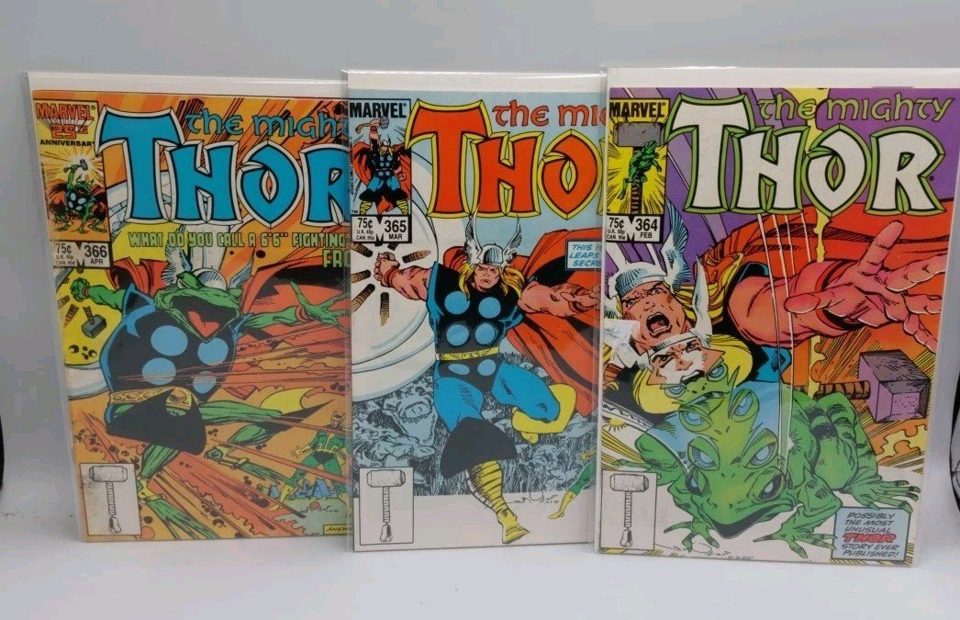 Marvel Comics The Mighty Thor #364,365,366 Frog Thor