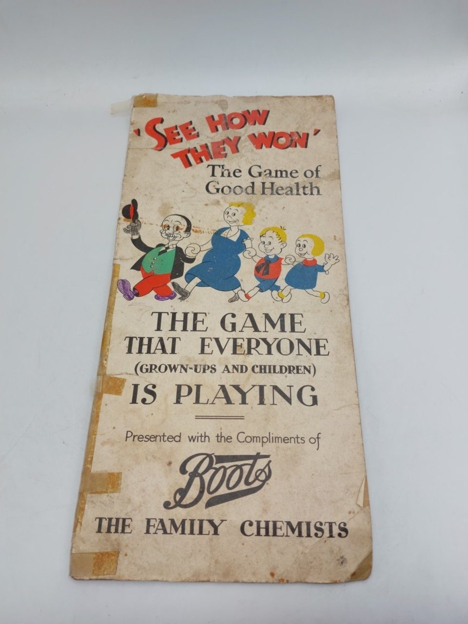 See How They Won The Game Of Good Health Boots Vintage Board Game