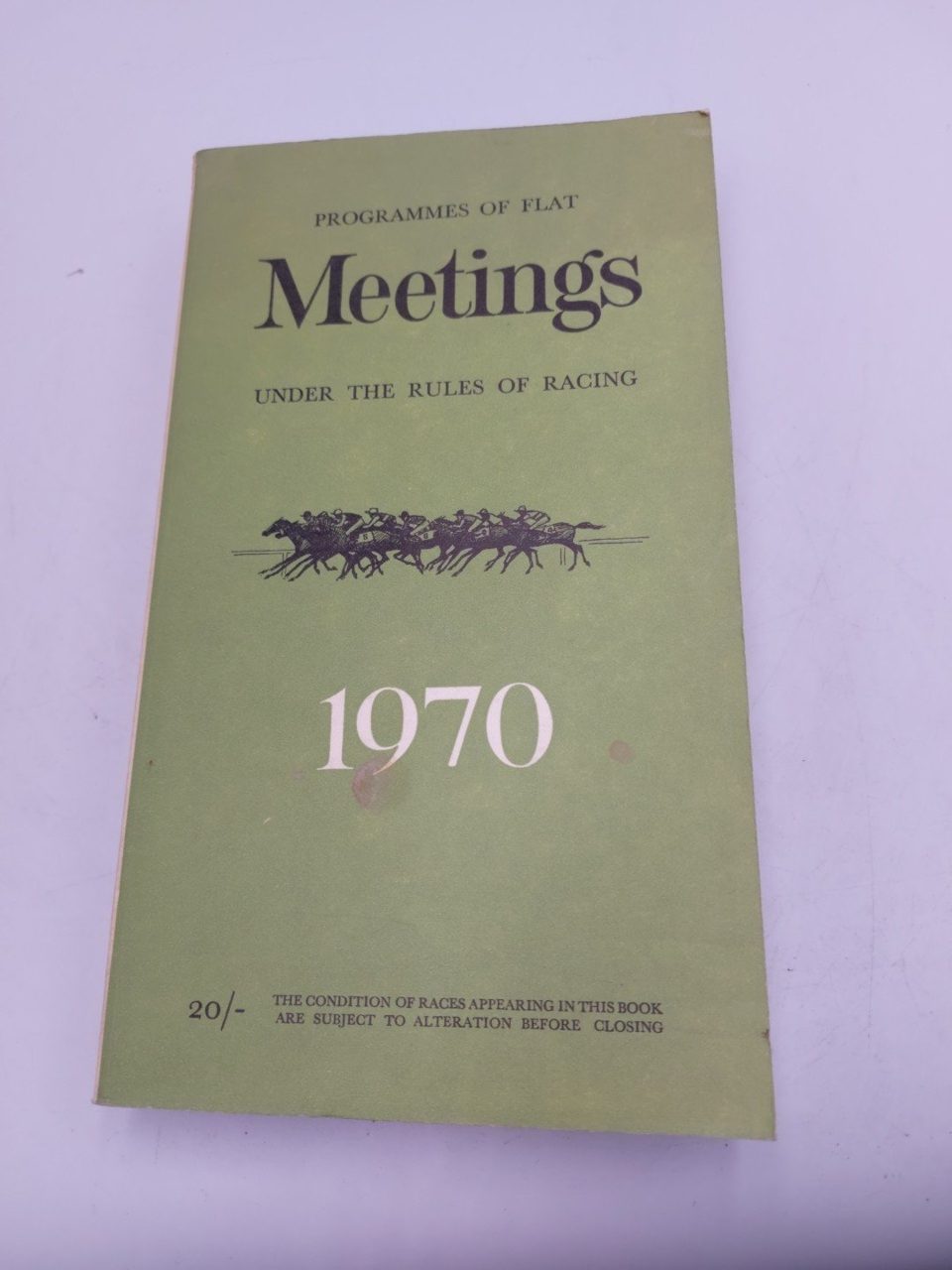 Programmes Of Flat Meetings Under The Rules Of Racing