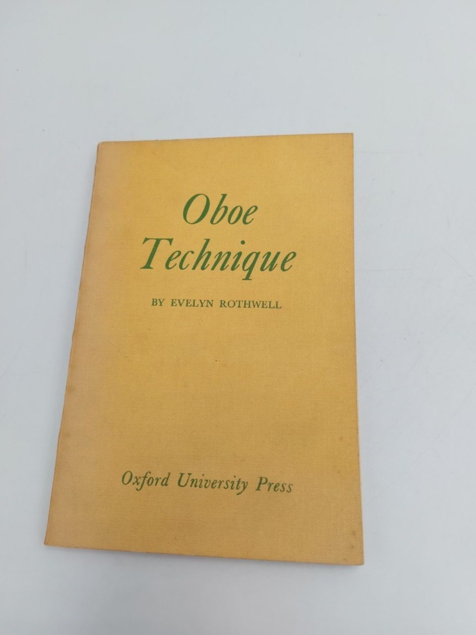 Oboe Technique, Rothwell, Evelyn