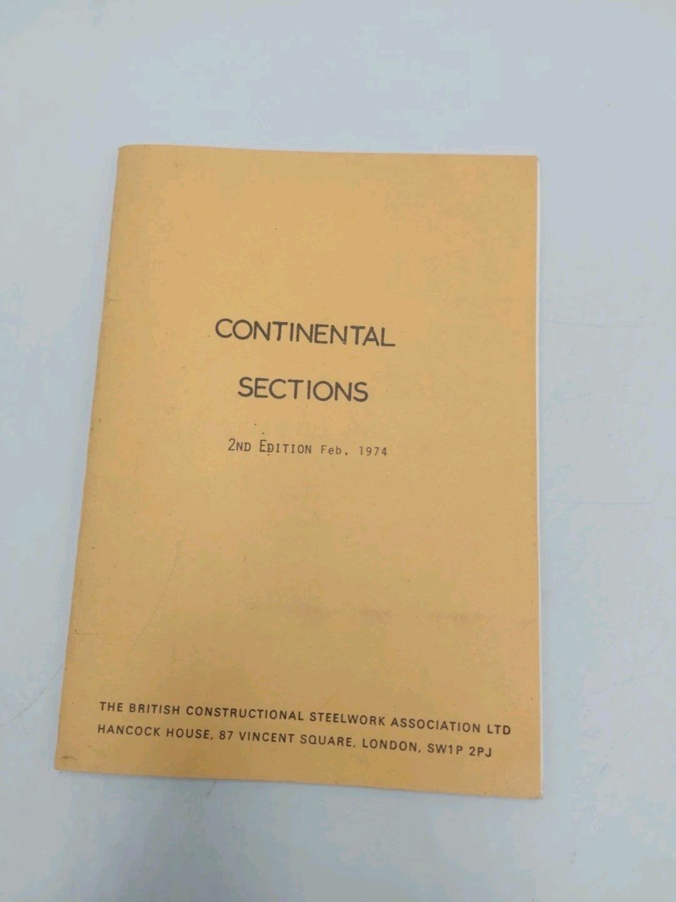 Continental Sections BCSA 2nd Edition Feb
