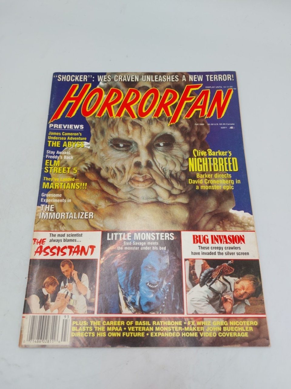 Horror Fan #3 Vintage Horror Movie Magazine 1989 Nightmare On Elm Street 5