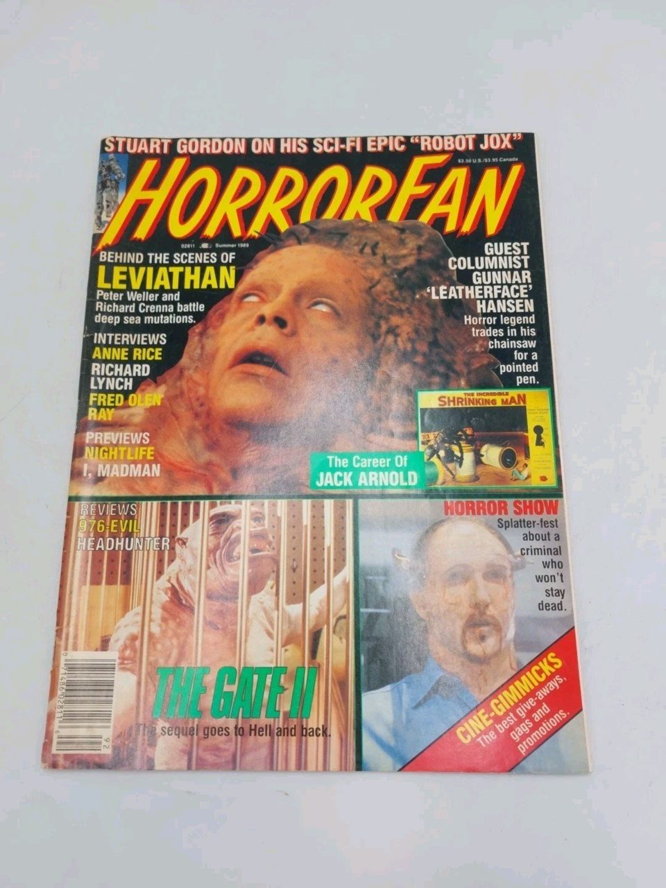 Horror Fan #2 Vintage Horror Movie Magazine 1989 Chainsaw Hookers Gate 2