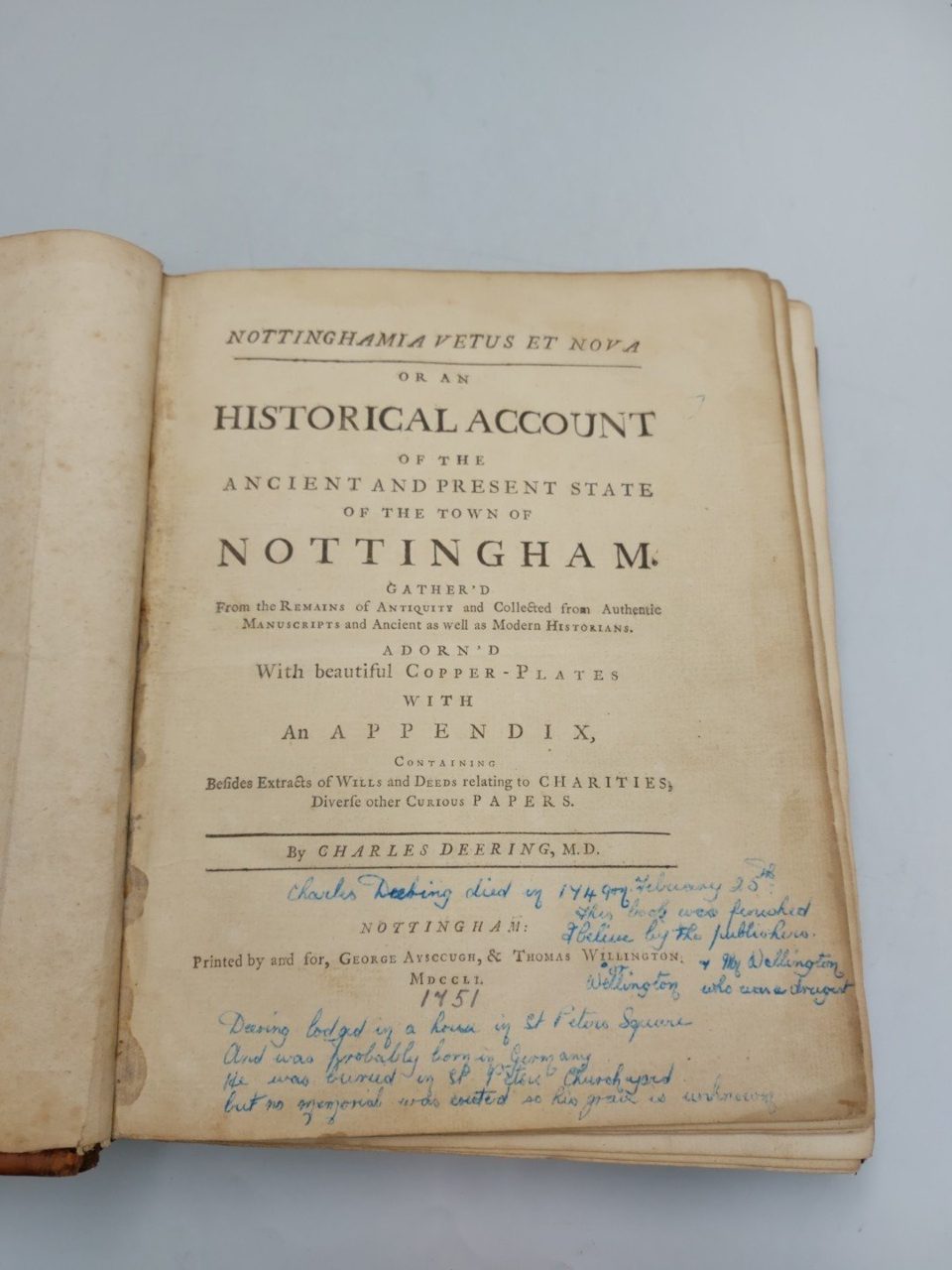 An Historical Account Of Ancient Present State Nottingham Charles Deering