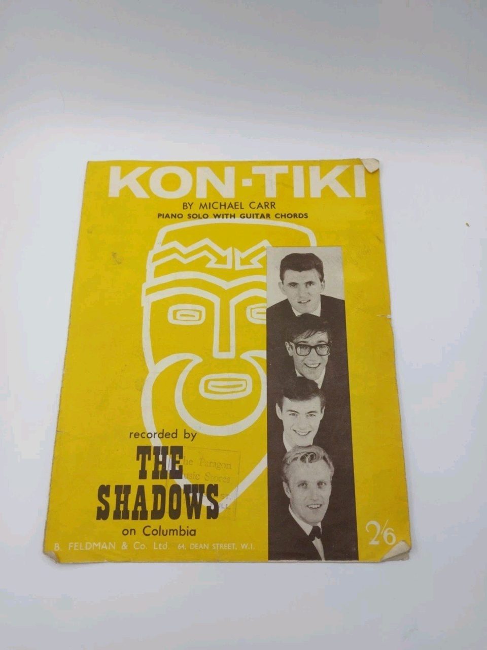 Single Song Sheet Music The Shadows Kon Tiki