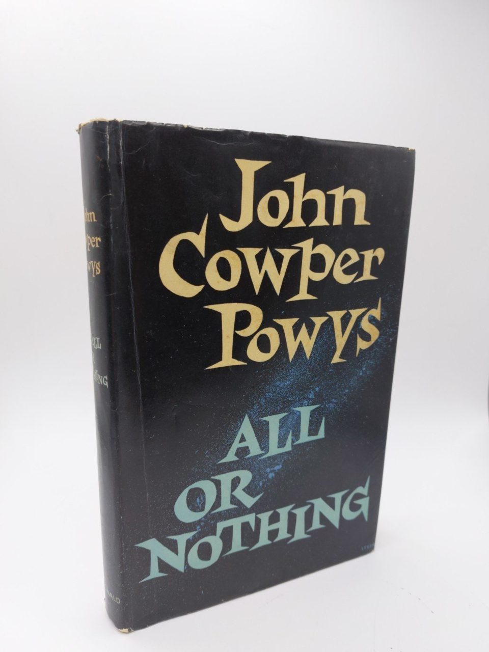 John Cowper Powys All or Nothing 1st Edition Ex Library Edition
