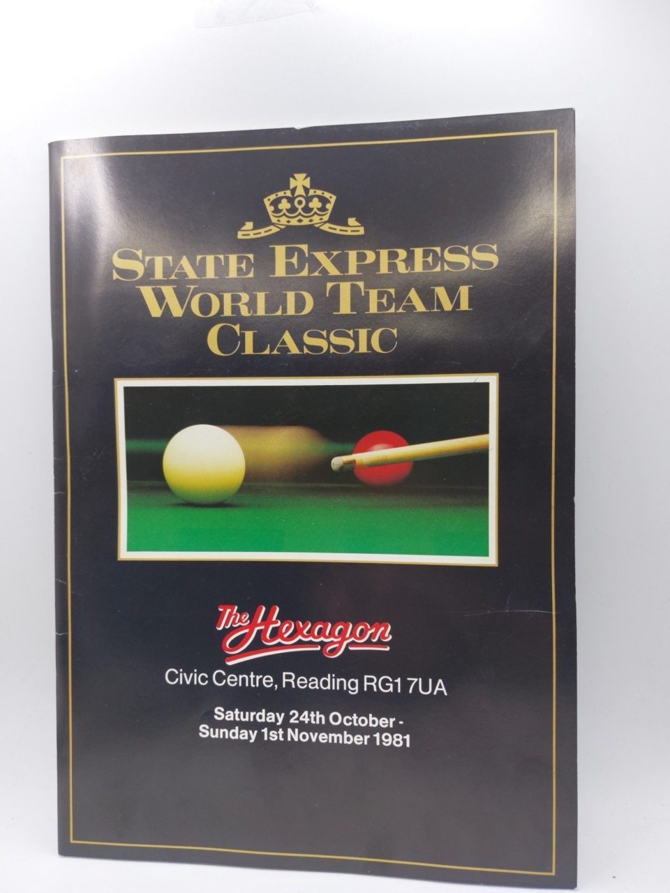 Snooker Programme State Express World Team Classic 1981 Autographed Alex Higgins