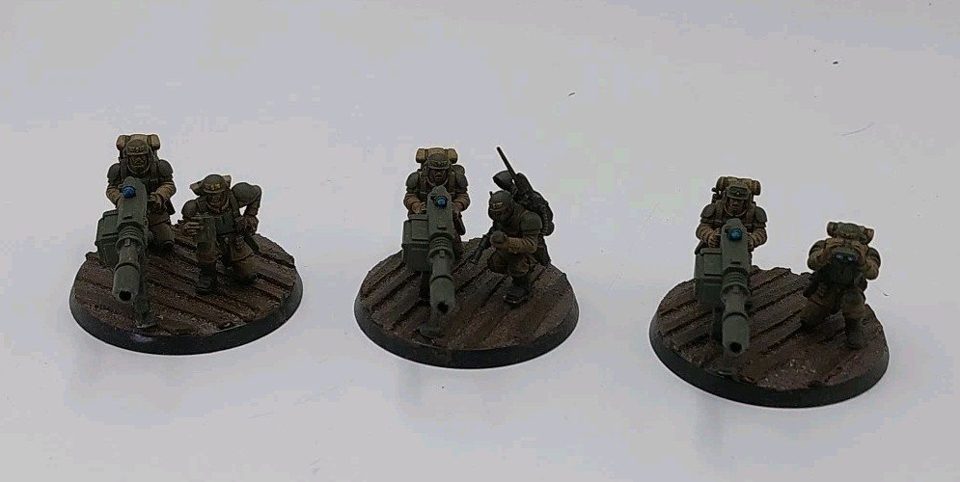 GW Warhammer 40k Astra Militarum Heavy Weapons Squad Lascannons Painted