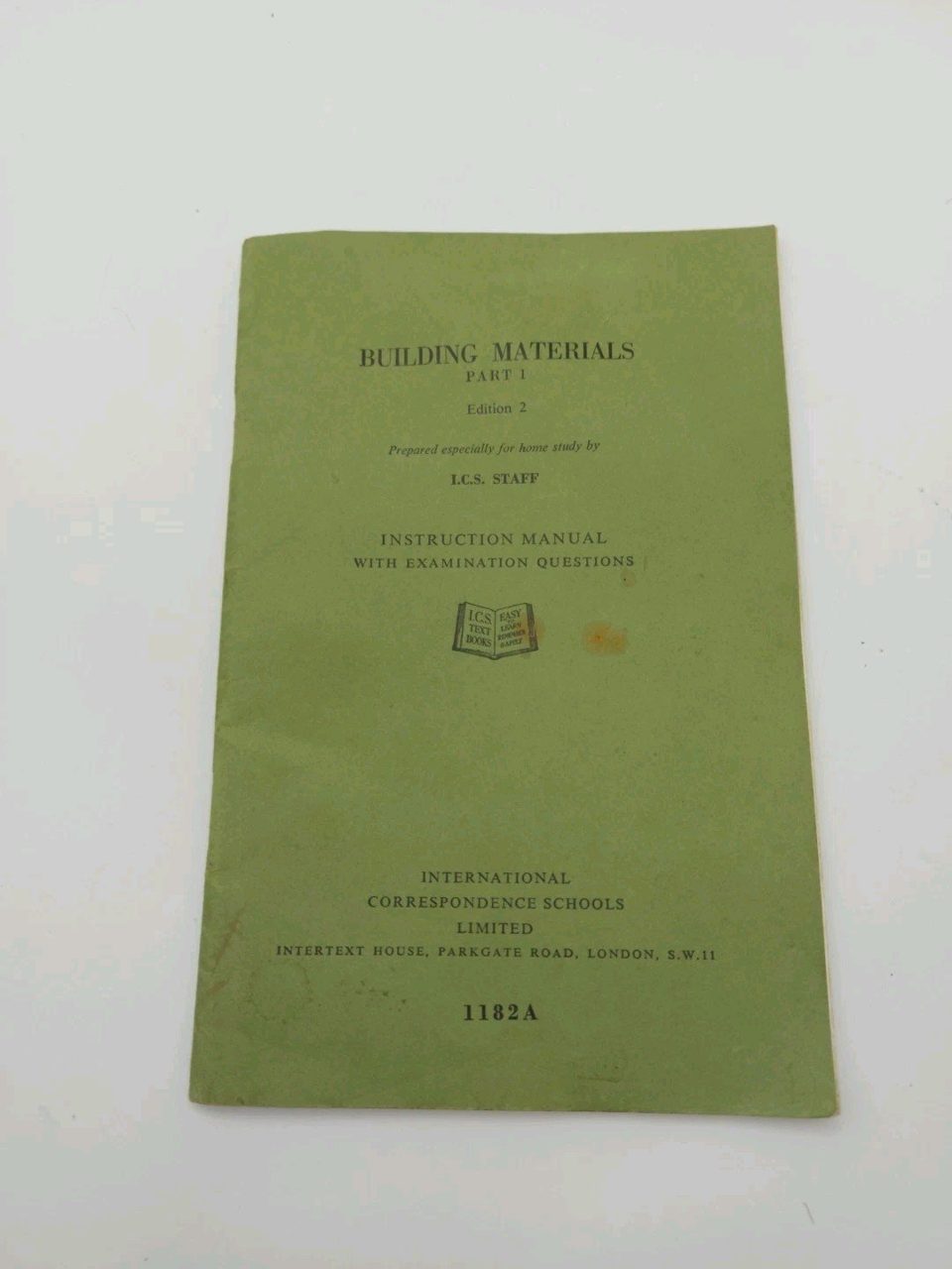 Building Materials Pt 1 Edition 2 Instruction Manual 1182A