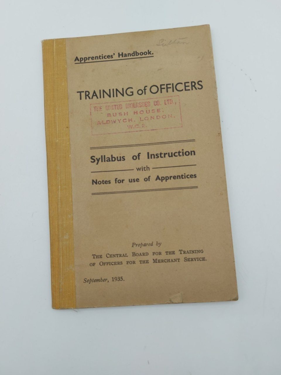 Training Of Officers Syllabus Of Instruction The Merchant Service