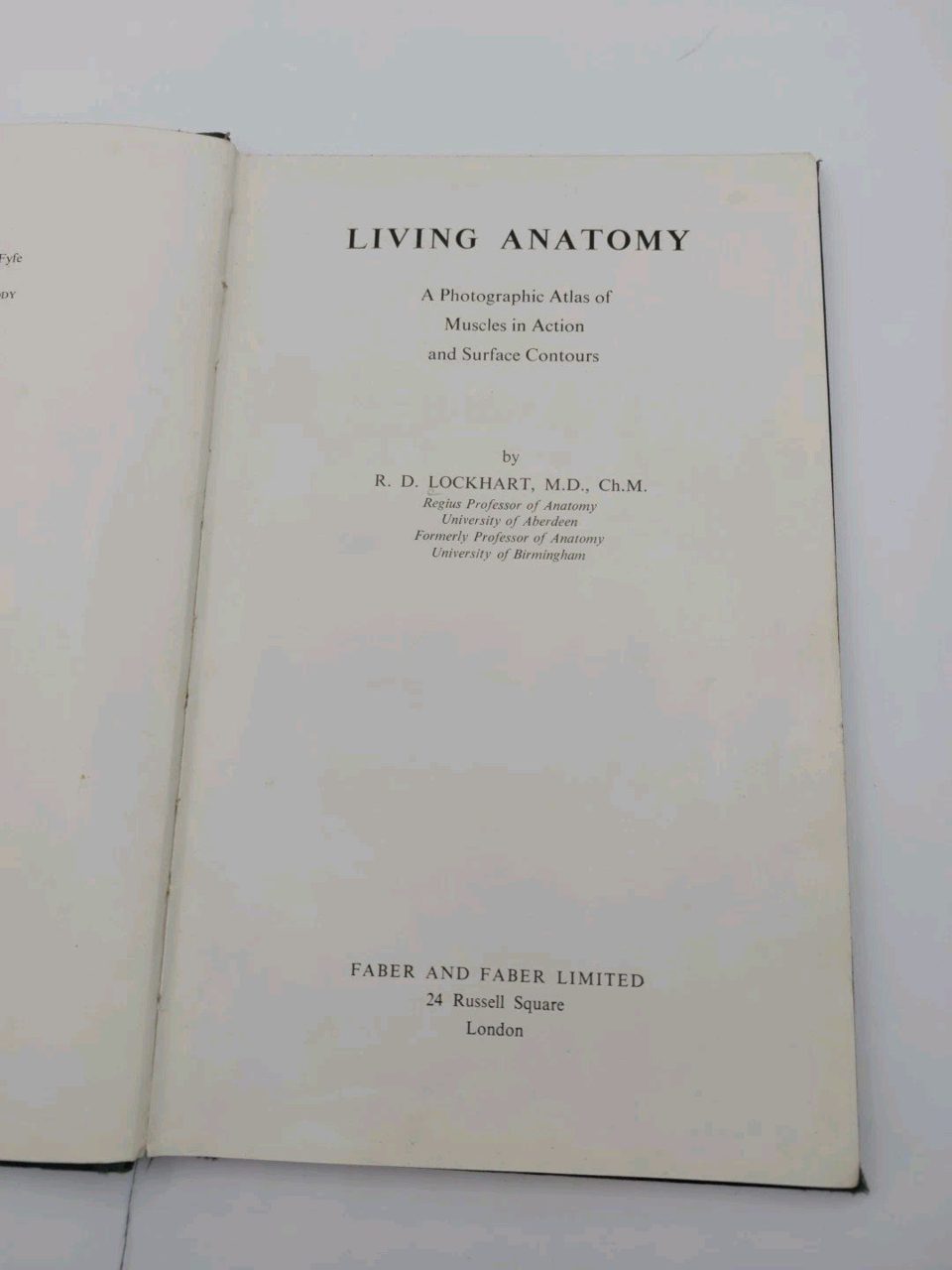 Living Antomy R.D. Lockheart 5th Edition
