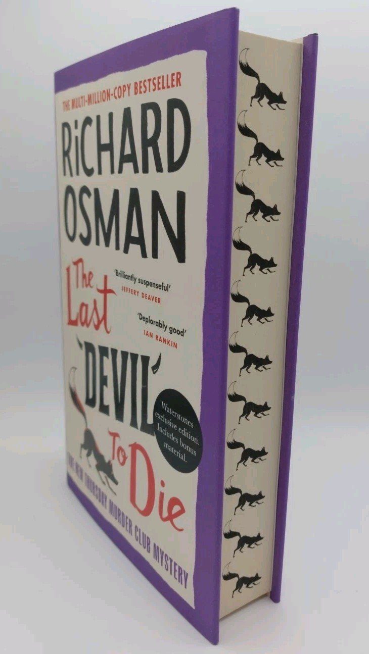 Last Devil to Die Richard Osman 1st Ed Sprayed Edges Waterstones