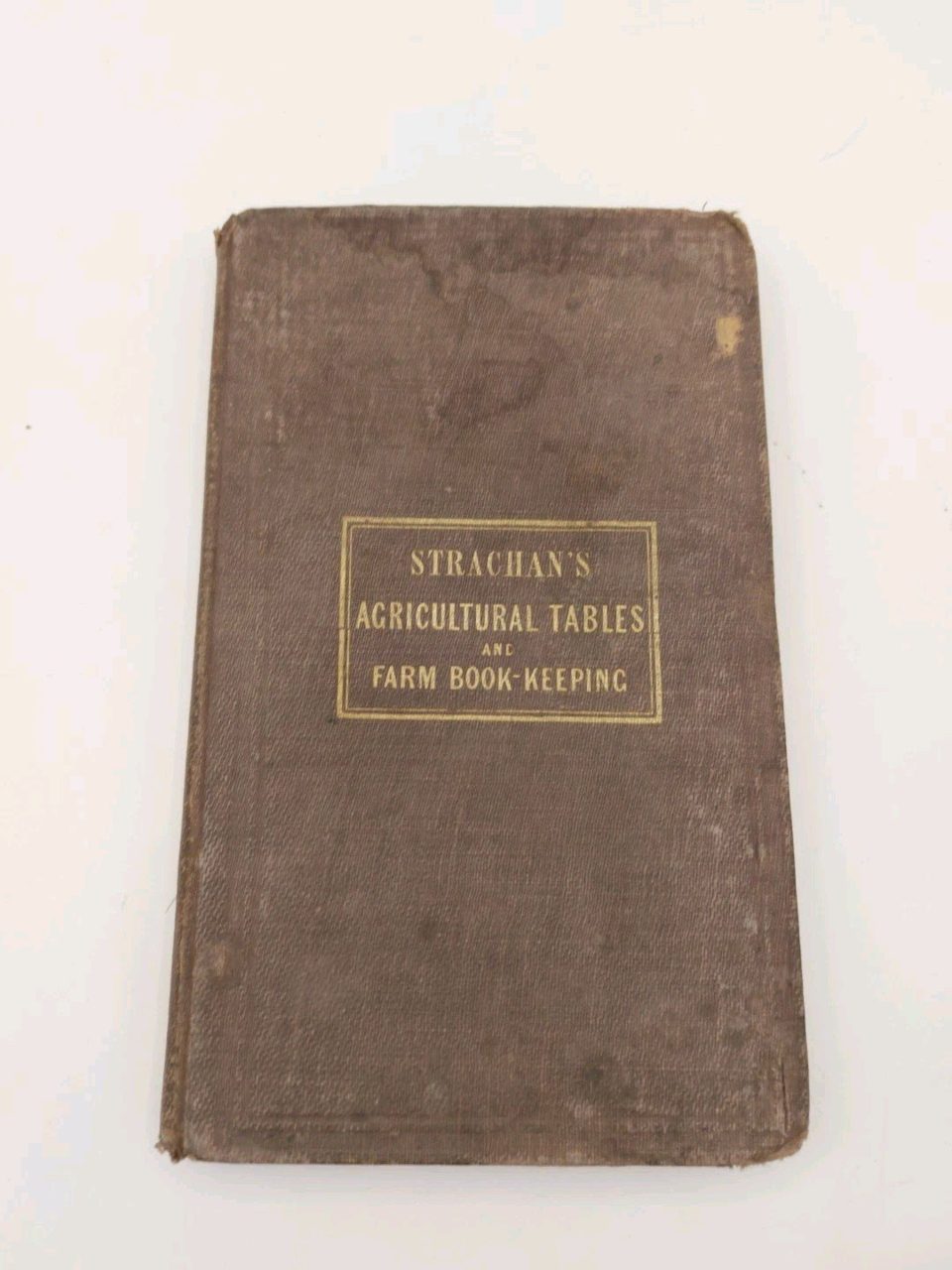 STRACHAN'S AGRICULTURAL TABLES AND FARM BOOK - KEEPING J STRACHAN. 1848.