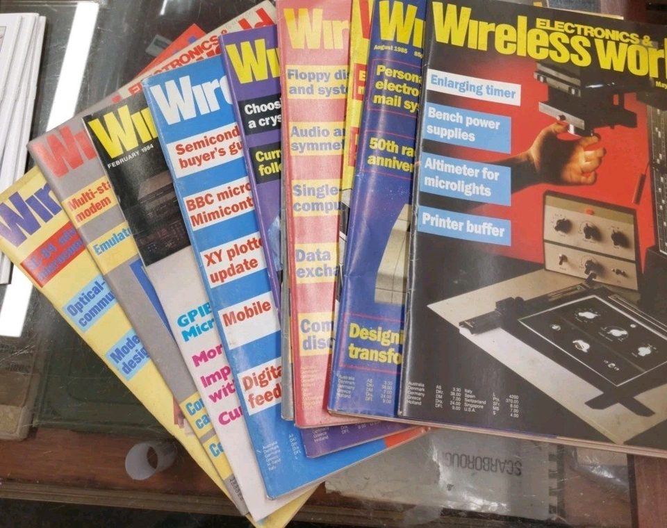 Wireless World Magazine Bundle 10 Issues 1980s