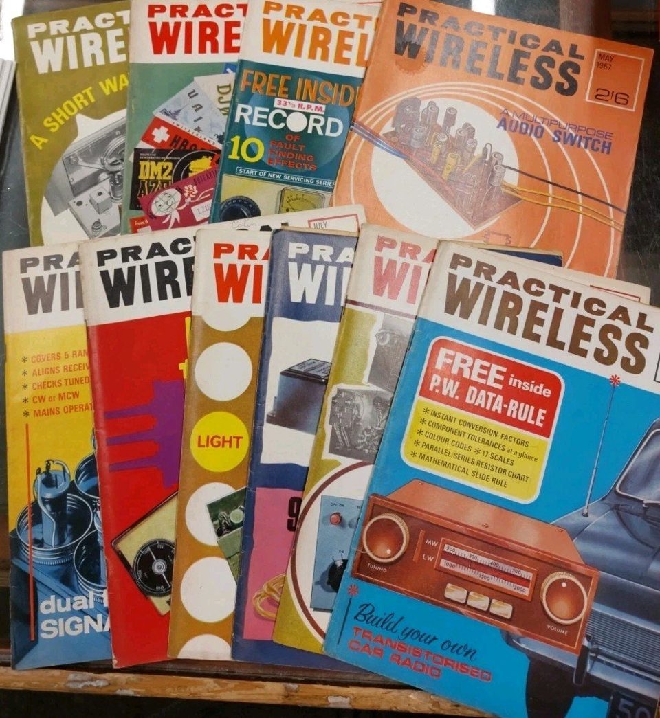 Practical Wireless Magazine Bundle 1960s 10 Issues