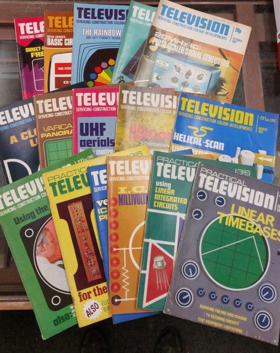 Television Vintage Electronics Magazine 16 Issues 1969 -1971