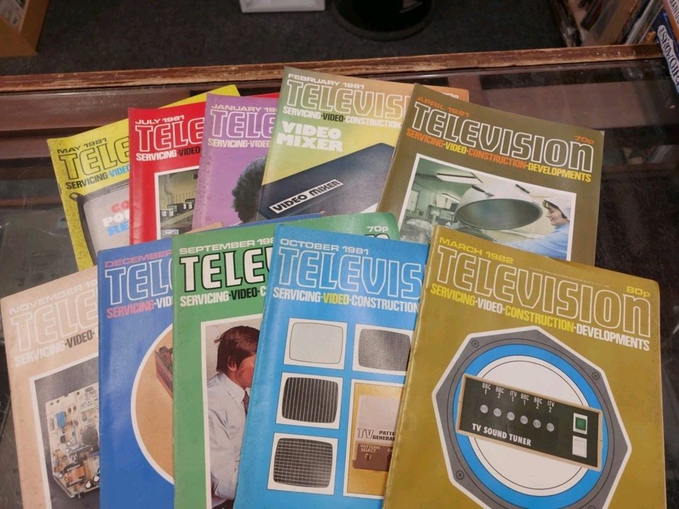 Television Vintage Electronics Magazine 10 Issues 1981-82
