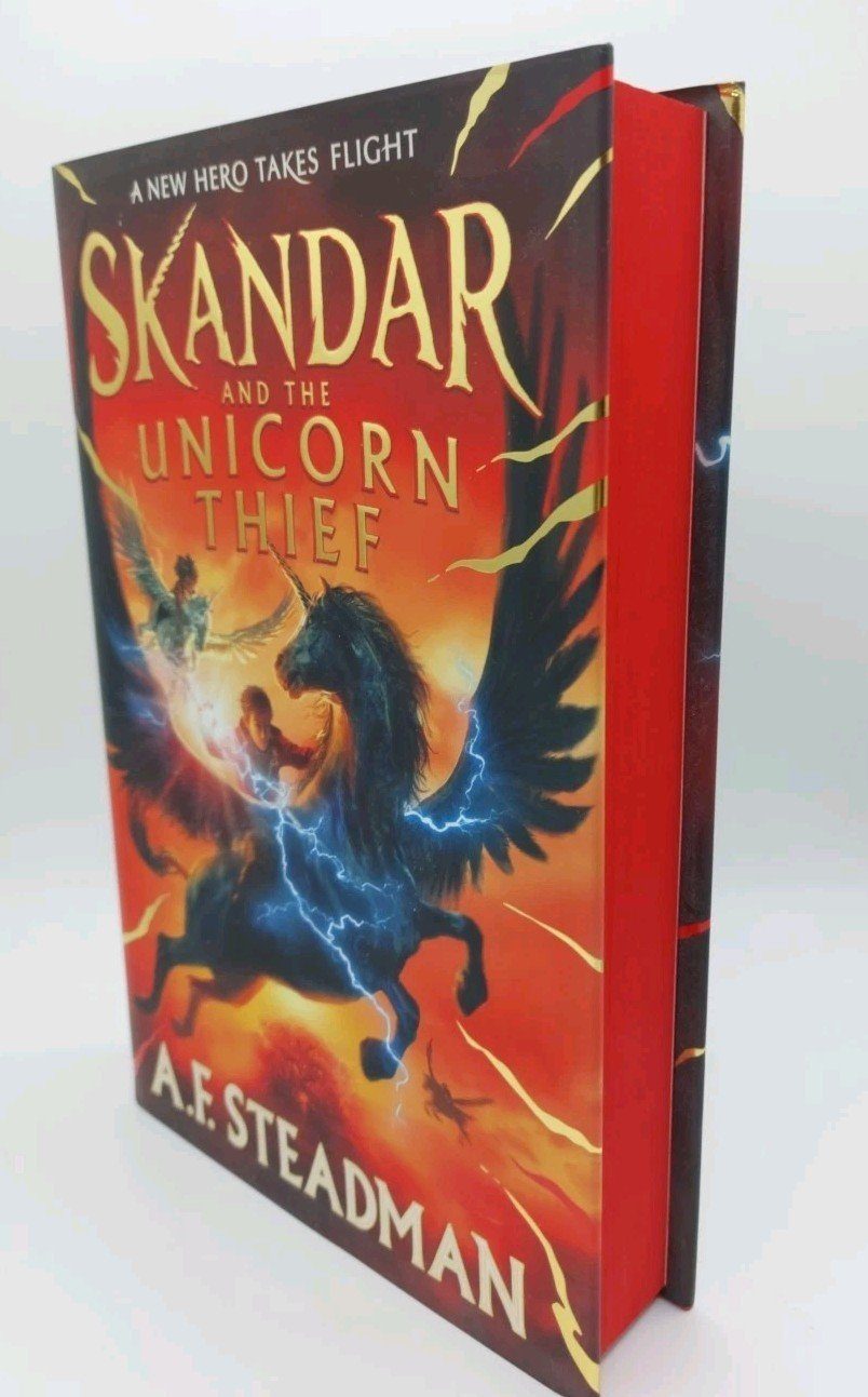 Signed Skandar and the Unicorn Thief A.F. Steadman Sprayed Edges Ist Ed
