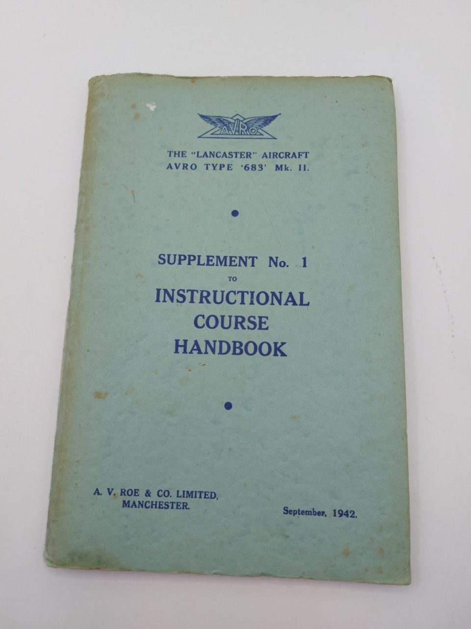 Avro Lancaster Type 683 Mk.II Supplement No.1Instructional Course Handbook