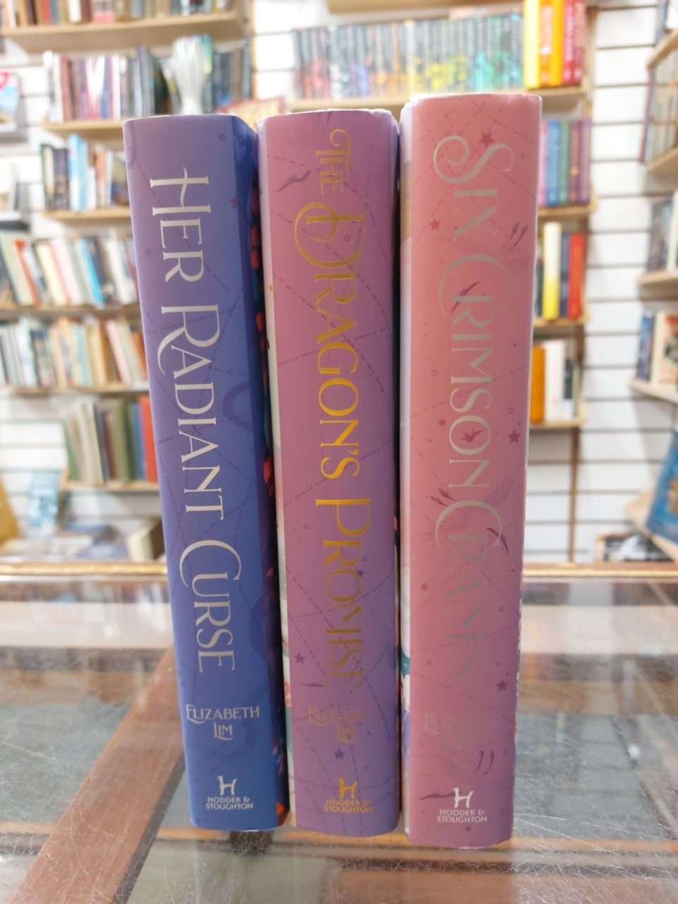 Signed Elizabeth Lim Fairyloot Sprayed Edges 3 Reversable Dust Jacket 3 Vol Set