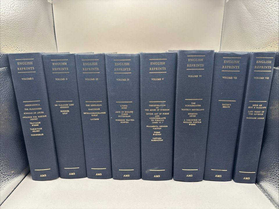 English Reprints 8 vol Complete Set AMS press Hardbacks