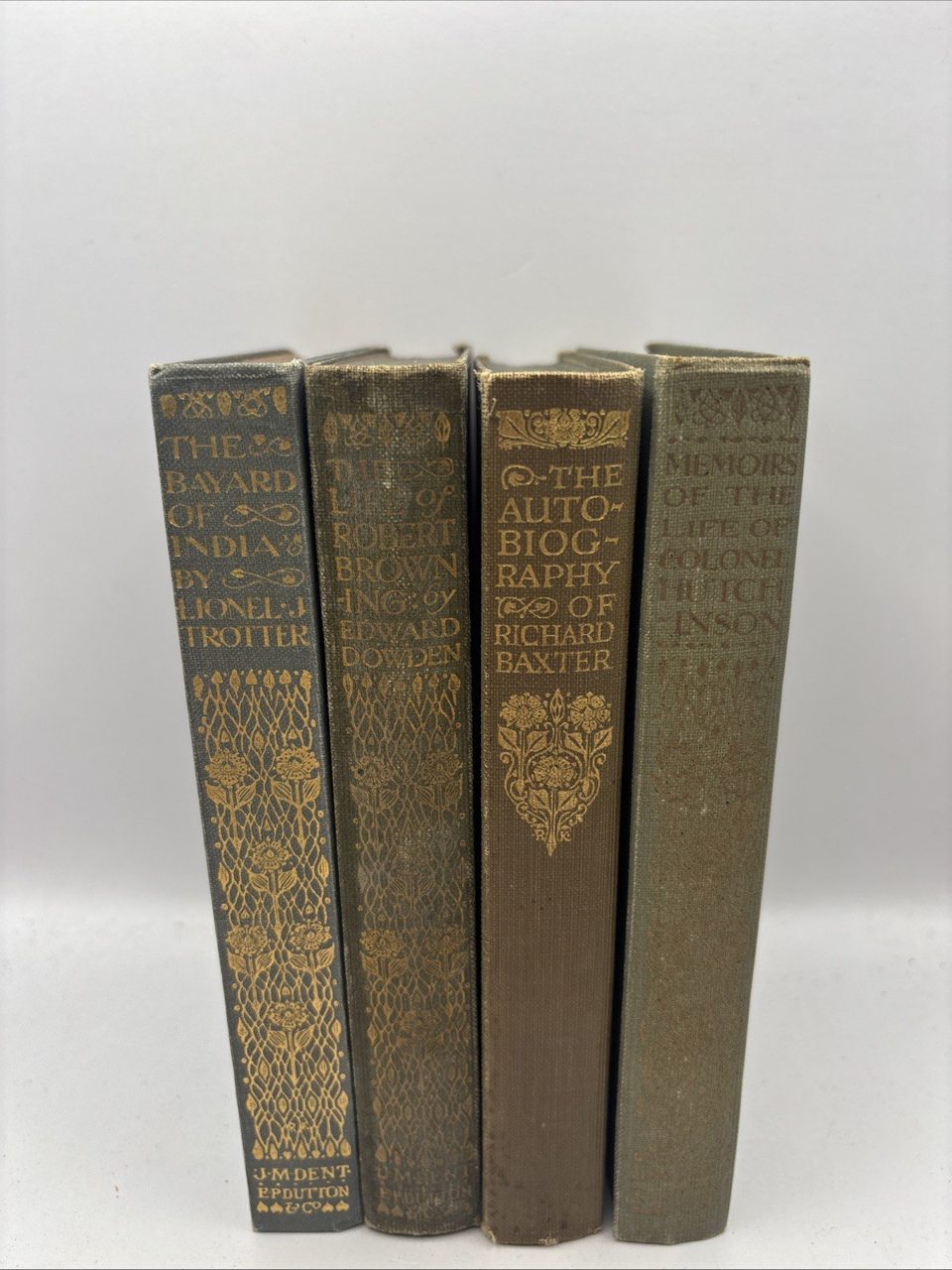J.M Dent Set Of 4 X Nice Looking Books On Biography. Baxter, Trotter, Hutchinson