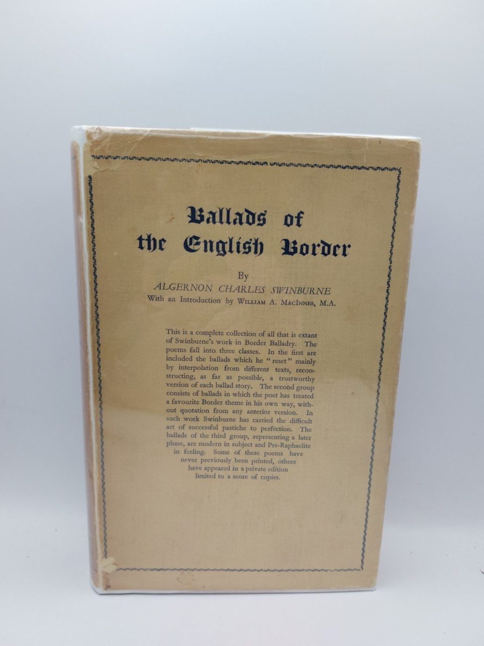1st Edition BALLADS OF THE ENGLISH BORDER By ALGERNON SWINBURNE