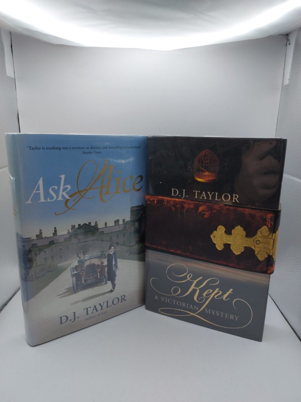 Signed D. J. Taylor 2 Volumes Kept Ask Alice