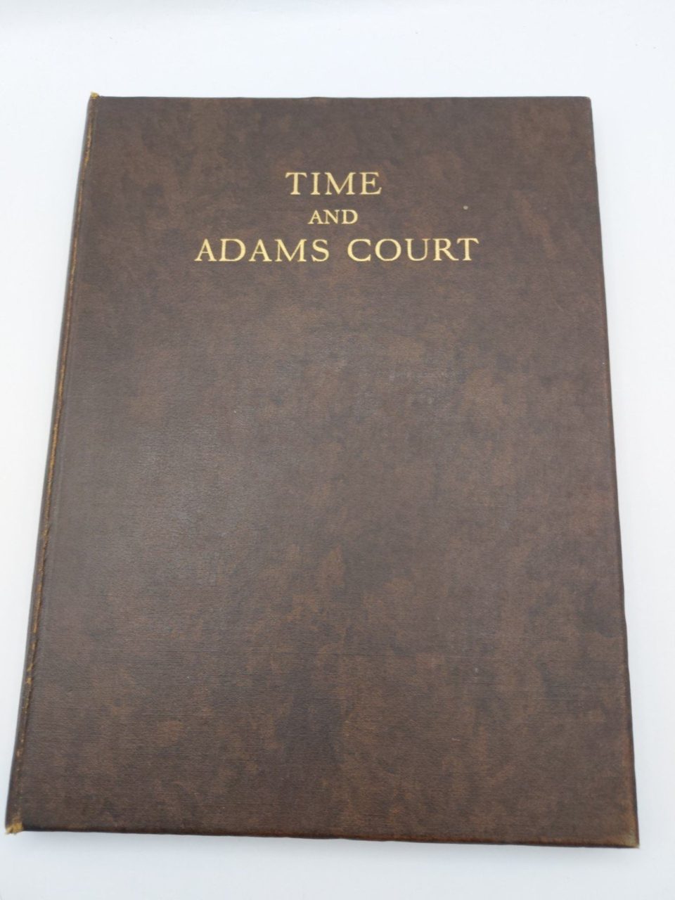 1937 Time and Adams Court An Attempt at Reconstruction Private Press