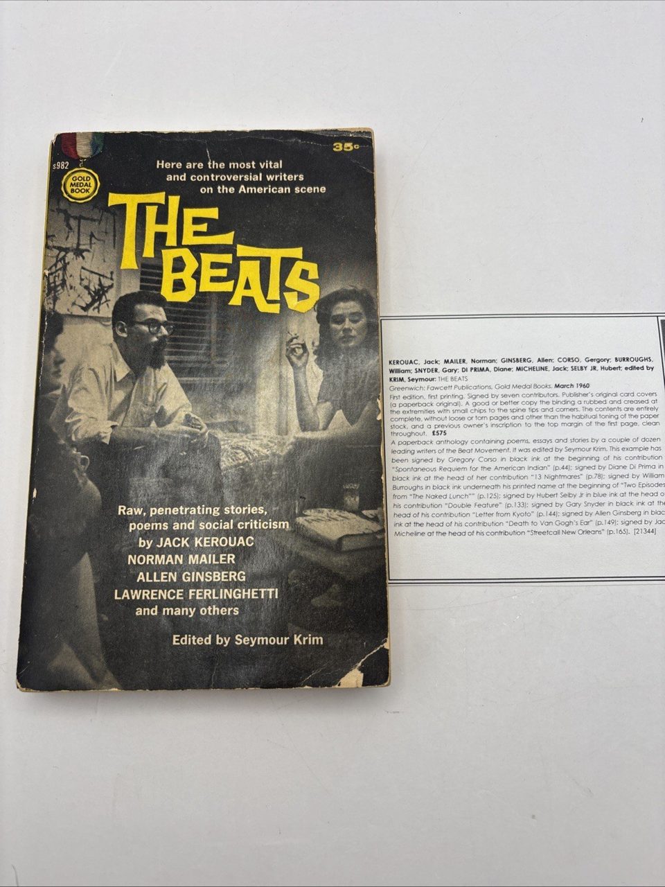 The Beats By Jack SIGNED by Corso, Di Prima, Burroughs, Selby JR, Synder & More