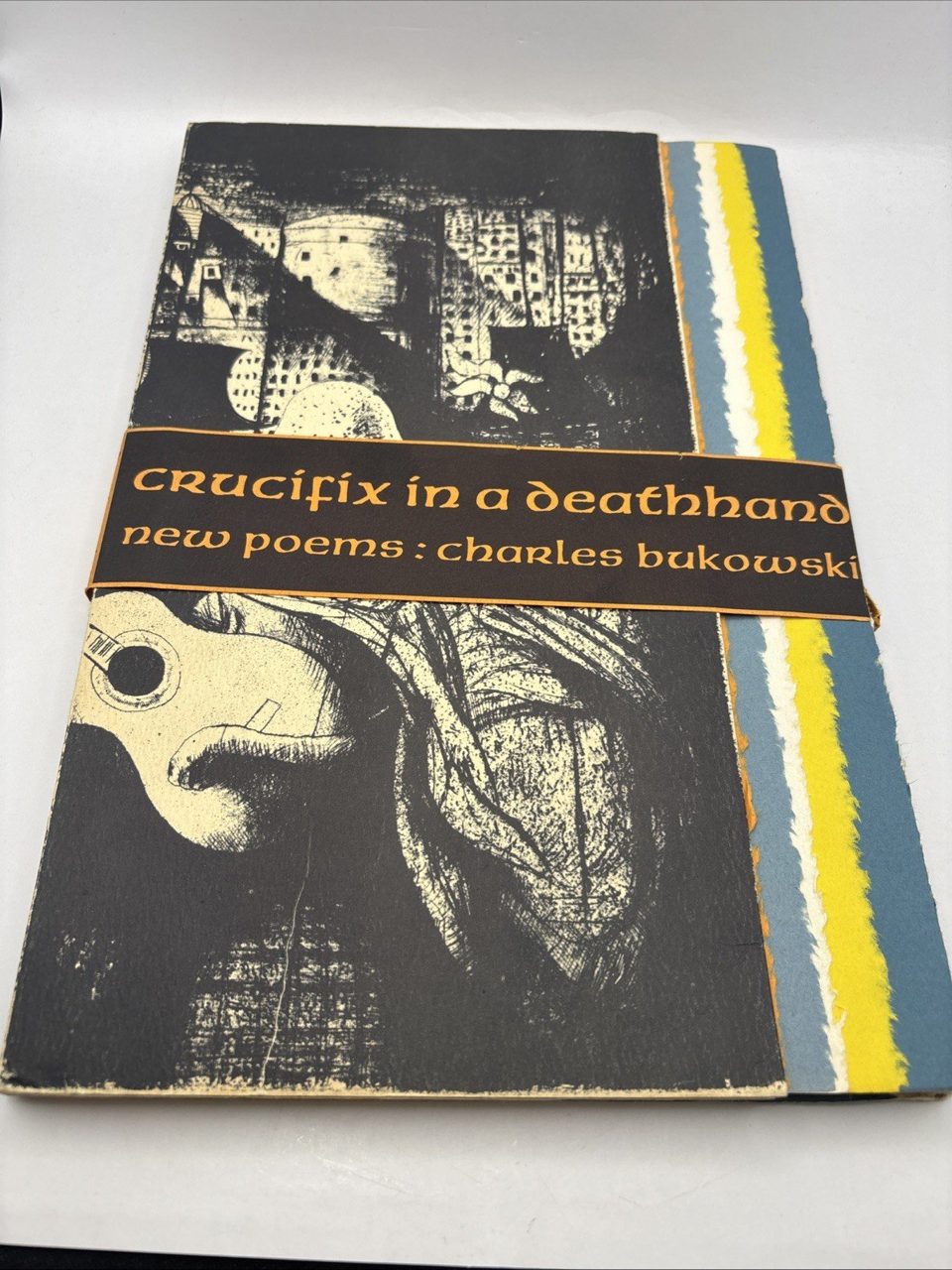 SIGNED Crucifix In A Deathhand- Charles Bukowski New Poems With Paper Band RARE