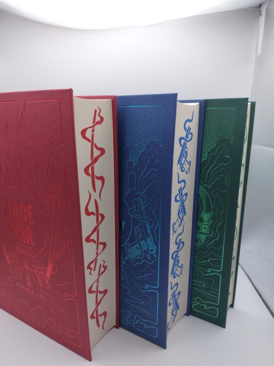 Signed Illumicrate Hardback Set The Green Bone Saga Fonda Lee Sprayed Edges