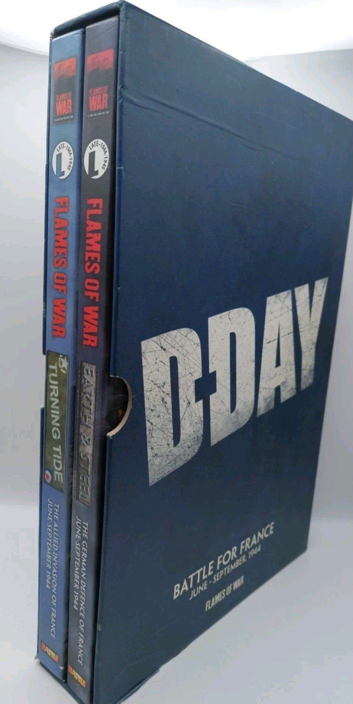 Flames Of War WW2 Miniatures Game D-Day Battle For France 2 Volume Slipcase Set