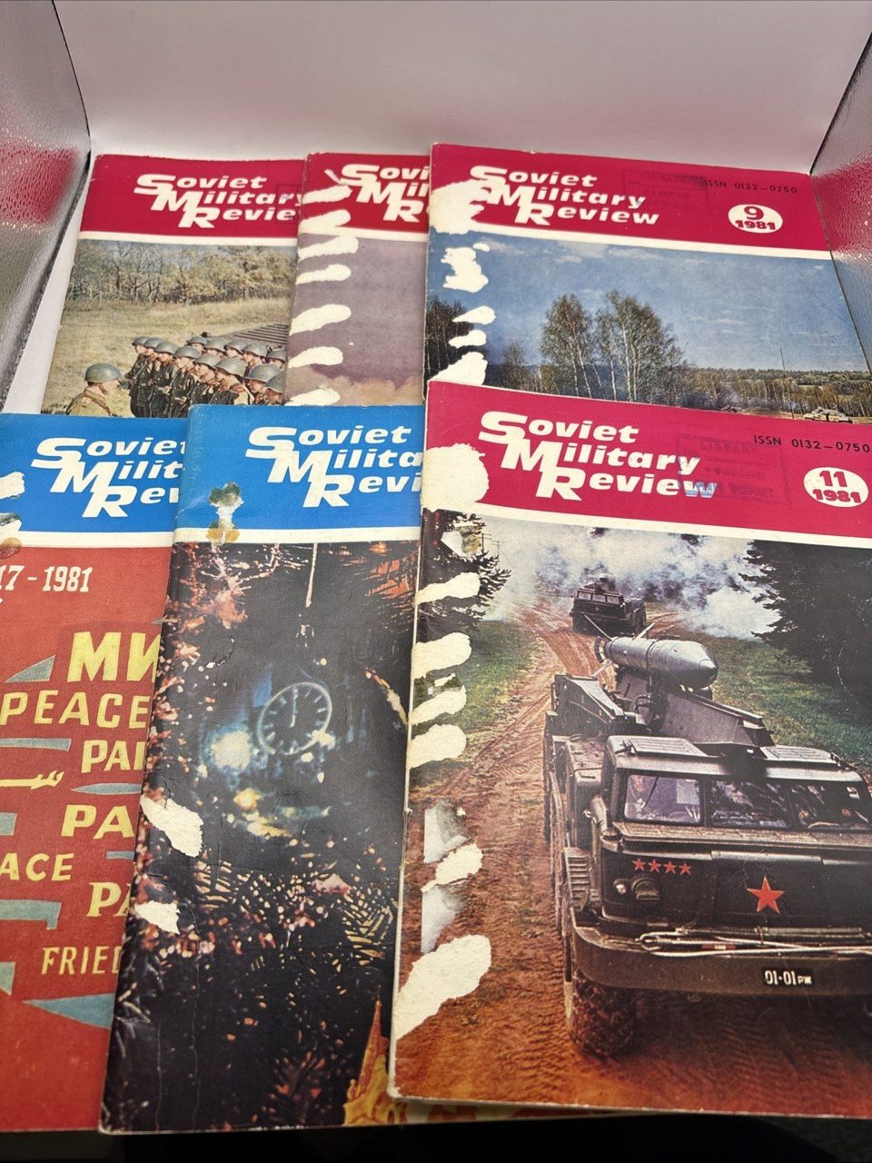 Soviet Military Review Magazines 1981 - 6 Volumes Incomplete Set